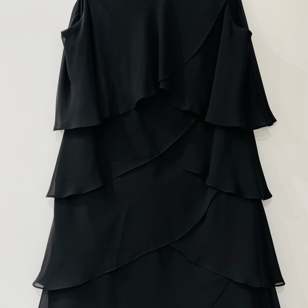 Dressbarn Collection Multi-tiered Black Dress